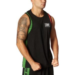 Camiseta de Boxeo Leone Color Negro/Italia AB721