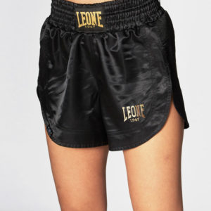 ABE21 Shorts de Muay Thai/Kickboxing "Essential mujer" negro Leone 1947
