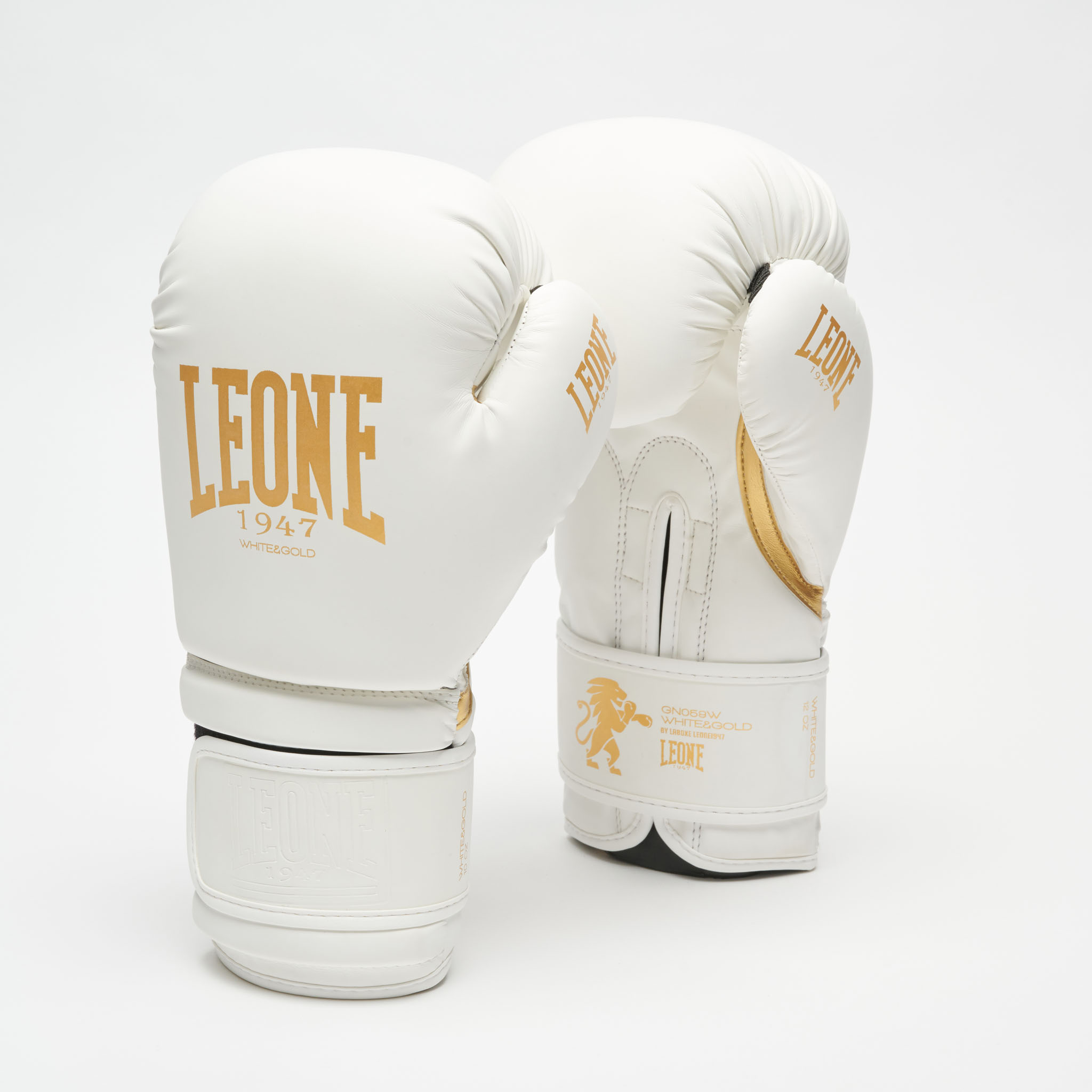 GN059W Guantes de Boxeo Leone 1947 “White & Gold” Color blanco para mujer