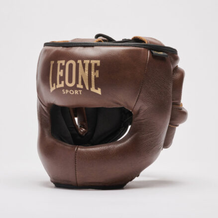 CSB02 Casco de boxeo profesional Leone Sport "Nerone" marron vintage